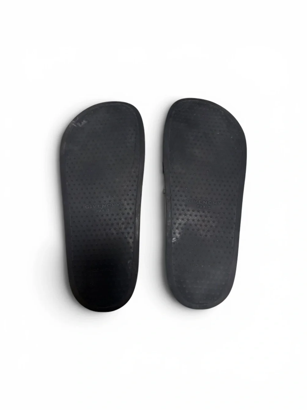 Givenchy Paris Black Rubber Slide Sandals EU 41 Made in Italy Box Dust Bags